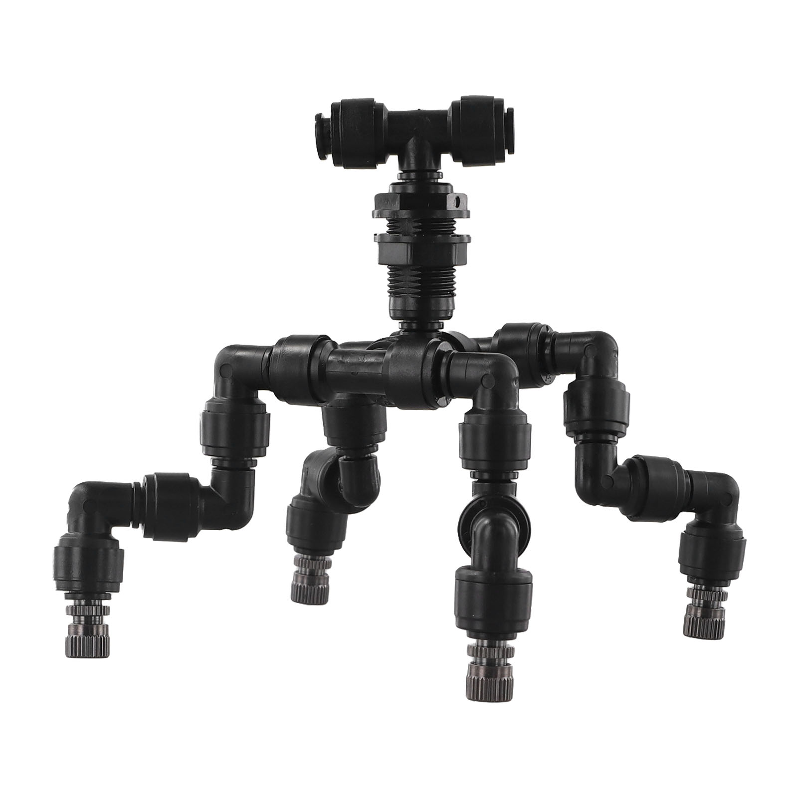 Misting Nozzle Reptile - Zwarte kunststof 360 graden draaibare vernevelingsnozzle,
