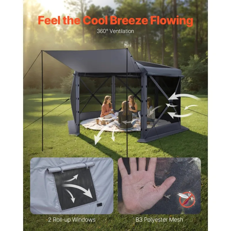 12x12ft 6-zijdige opklapbare g - Screen Top Mesh recensie en prijs